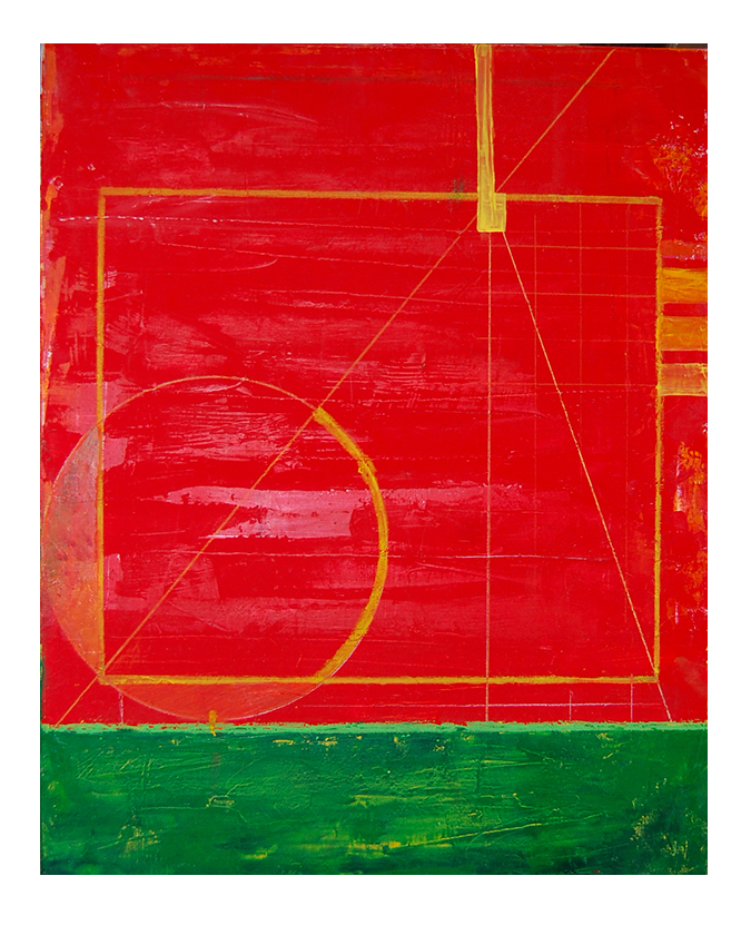 Red Green Elevation - Acrylic on Canvas